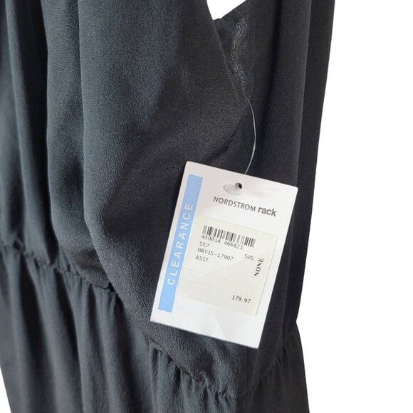 Gwen Stefani L.A.M.B. Silk Cocktail Dress Black Size 2 Sleeveless Pockets NWT - Picture 6 of 8